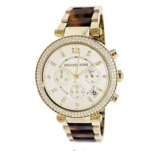 Michael Kors Madison Chronograph Women's Watch, MK5688 Tortoise Band Like New